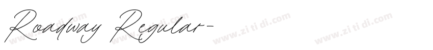 Roadway Regular字体转换